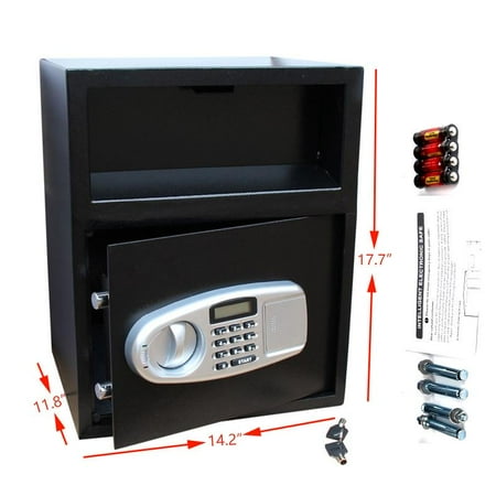 Digital Drop Depository Safe - Ktaxon Digital Electronic Keypad Lock Home Safe Box Depository Drop Deposit Front Load Cash Vault Lock Jewelry