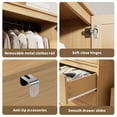 thumbnail image 5 of 69.5" Rattan Armoire Wardrobe - 3-Drawer Storage Closet with Hanging Rail, for Bedroom, wood color, 5 of 13