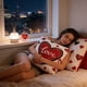 thumbnail image 4 of Specollect 4 Pcs Valentines Day Pillowcases Heart Pattern Linen Sofa Cushion Covers Festive Home Decor for Living Room Bedroom 17.72*17.72 in, 4 of 7