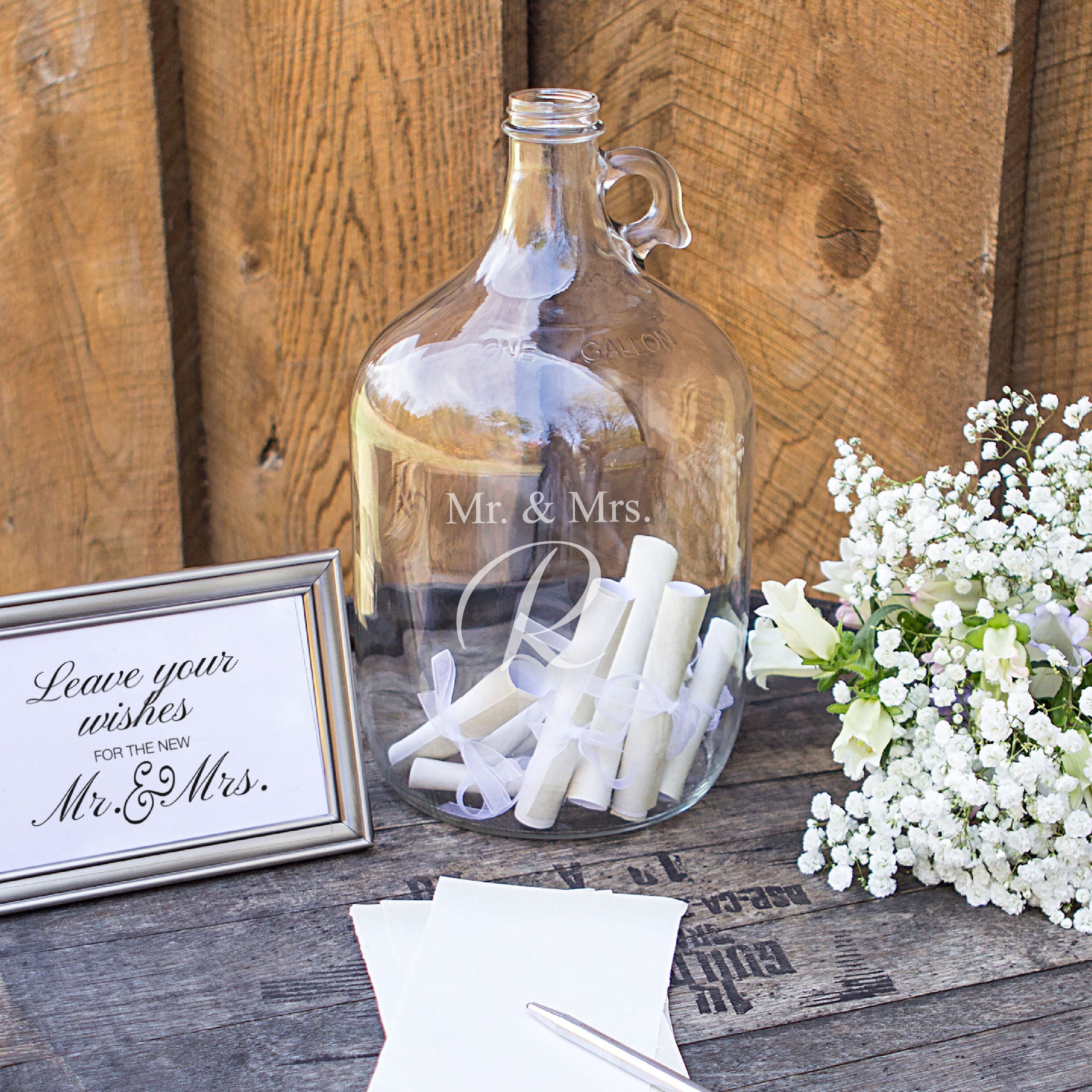  Personalized Mr. Mrs. Wedding Wishes in a Bottle Guest Book - Walmart 