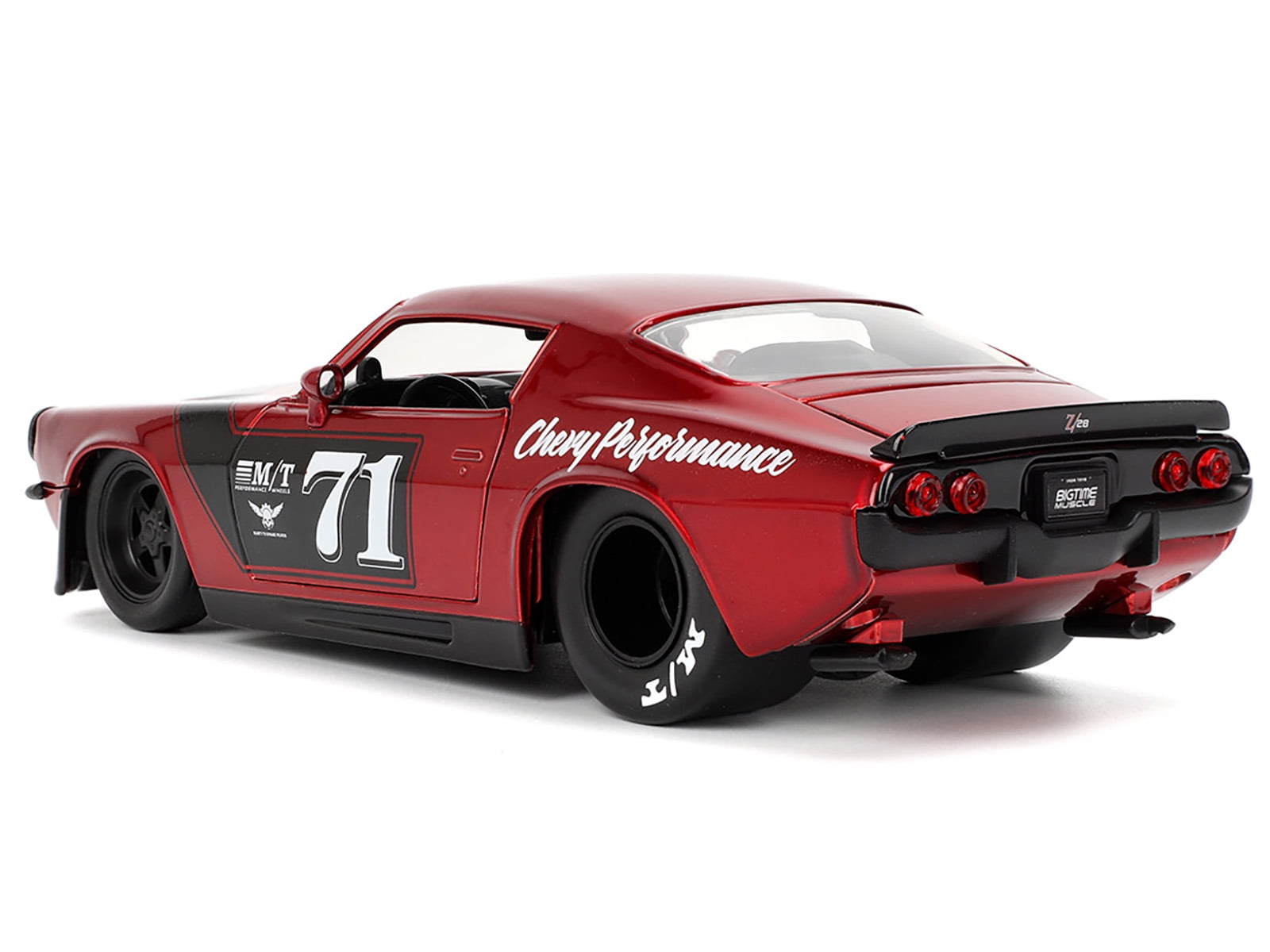 1971 Chevrolet Camaro #71 Red Metallic with Black Stripes "Bigtime Muscle" Series 1/24 Diecast Model Car by Jada(Selections May Vary)