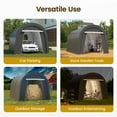 thumbnail image 5 of May in Color 10'x15’Metal Heavy Duty Portable Outdoor Garage Carport with 2 Roll-up Door, Waterproof Car Tent for Vehicles and Storage, 5 of 7