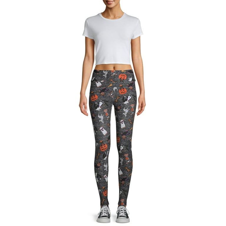Juniors No Boundaries Halloween Sueded Leggings Walmart