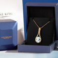thumbnail image 6 of Gem Stone King 4.00 Ct Oval Sky Blue Simulated Aquamarine 18K Yellow Gold Plated Silver Pendant with Chain, 6 of 6
