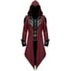 thumbnail image 4 of S-5XL Men New Fashion Devil Fashion Mens Gothic Style Hooded Jacket Coat Red Black Diesel Punk Assassin Creed Cosplay Costume Cardigans Coat for Men, 4 of 4