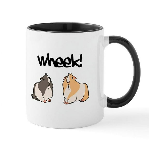 CafePress - Wheek Guinea Pigs Mugs - 11 oz Ceramic Mug - Novelty Coffee Tea Cup