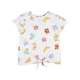 thumbnail image 5 of Care Bears Girl's Rainbow All Over Print Kids Short Sleeve T-Shirt, 5 of 6