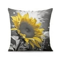 thumbnail image 2 of Yellow Fall Sunflower Linen Farmhouse Throw Pillow Covers 18 X 18 Inch, Set Of 2, Linen Study Sofa Cushion Cover Indoor Living Room Home Decor, 2 of 7