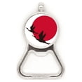 thumbnail image 1 of Japan red black flying Geese Acero inoxidable Metal cerveza tapa sacacorchos, 1 of 3