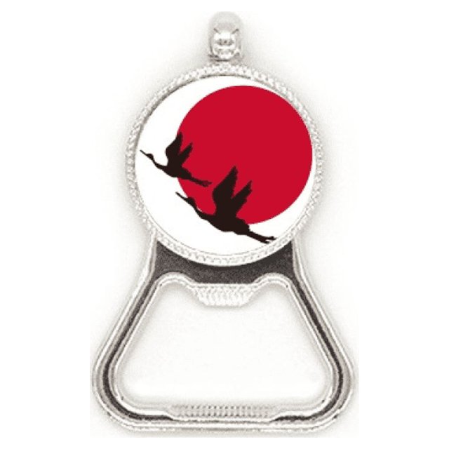 Japan red black flying Geese Acero inoxidable Metal cerveza tapa sacacorchos