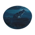 thumbnail image 1 of Balery Lonely Night Wolf Fundas de asiento para taburete de bar redondo de tela de terciopelo ajustables que protegen de arañazos y manchas para sillas de 14 a 17 pulgadas.-13 inch, 1 of 7