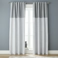 thumbnail image 2 of (2 pack) Better Homes & Gardens Colorblock Rod Pocket and Back Tab Blackout Curtain Panel, 1-Piece, Silver, 50" W x 84" L, 2 of 10