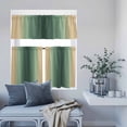 thumbnail image 6 of 3 Piece Kitchen Curtains and Valances Set Green Yellow Ombre Cafe Curtains 36 Inch Length Farmhouse Modern Gradient Art Valance & Tier Curtain for Living Room Bedroom Small Window 54"x18"+27"x36"*2, 6 of 6