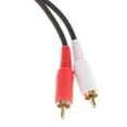 thumbnail image 3 of 2x Dual RCA Chapado En Oro Adaptador de sonido Cable Divisor 0.2m Hugo Cable adaptador RCA, 3 of 7