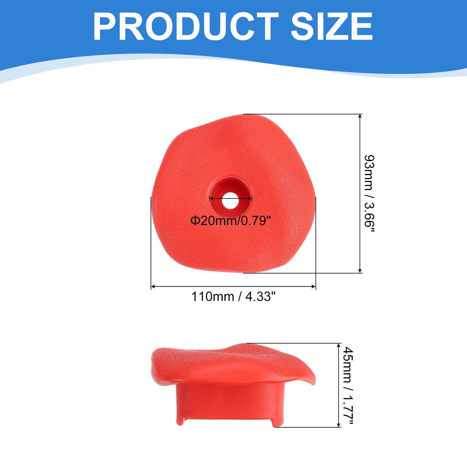 Rock Climbing Holds, 10 Pcs Climbing Rock Wall Grips with Single Holes for Playground Accessories, Red-C