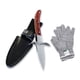 thumbnail image 5 of Cuchillo para ostras de acero inoxidable con guantes resistentes a los cortes, herramienta para conchas, cuchillo para ostras, mango de madera, cuchillo para ostras, 5 of 5