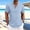 Light Blue, variant on Mens Shirts Casual Sevevn Men's Casual Linen Blend Henley Shirt Short Sleeve Mandarin Collar Summer Top Light Blue M