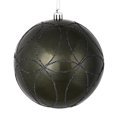 thumbnail image 1 of Vickerman N182587D 4.75 in. Pewter Candy Ball Ornament with Circle Glitter Pattern  4 per Bag, 1 of 3