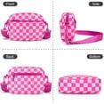 thumbnail image 4 of Small Checkered Crossbody Bag for Women Cute Purses Shoulder  Wide Strap Checkered Crossbody Bag for Women, 4 of 7