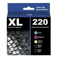 thumbnail image 1 of InkjetsClub Cartouche d'Encre Compatible de Remplacement pour 5 Pack Epson 220 Encre. Fonctionne Bien avec les Imprimantes Epson Workforce WF-2760, WF-2750, WF-2630, WF-2650, WF-2660, XP-420 et XP-424., 1 of 1