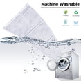 thumbnail image 5 of Mesh Shower Caddy Curtains Organizer - Hanging Bathroom Shower Curtain Rod / Liner Hooks Accessories with 6 Pockets Save Space in Small Bathroom Tub 4 Rings,White, 5 of 8