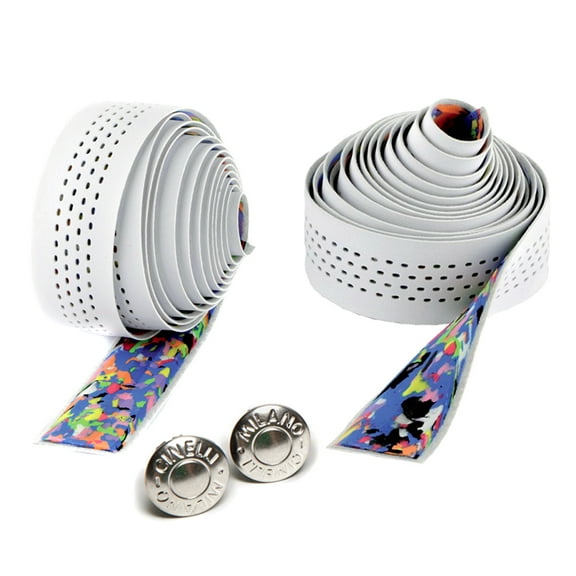 Cinelli Caleido Ribbon Handlebar Tape White EVA Foam 3mm Adhesive Backing