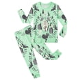 thumbnail image 2 of Likimi Kids Toddler Girls Halloween Pajamas Set Long Sleeve Hallowmas Graphic Print Crew Neck Pjs Tops With Pants For Party Soft Comfort Sleepwear, 2 of 2