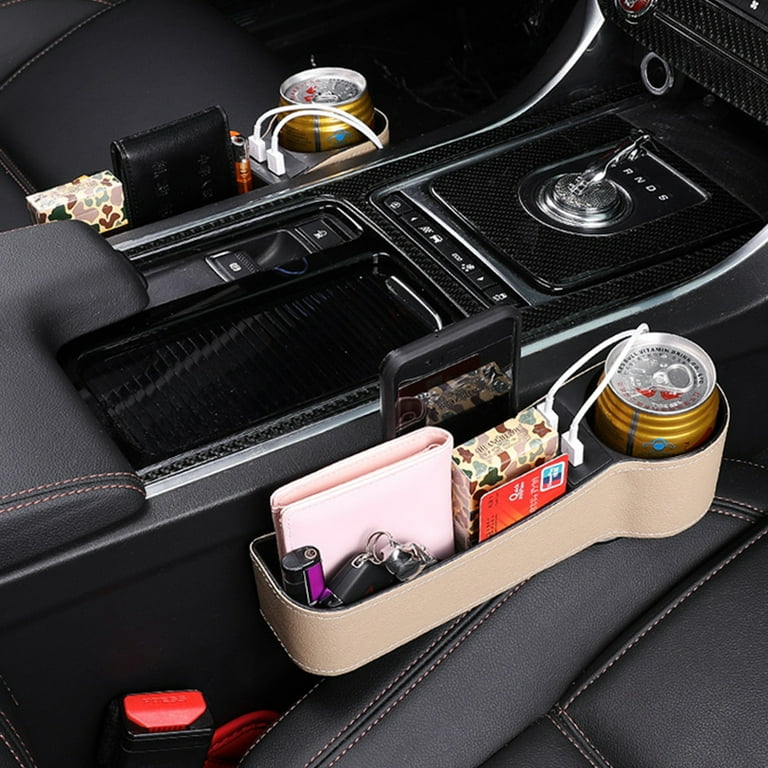 HOMEMAXS Universal Car Seat Gap Filler Catcher Organizer Passenger Side  Pocket Storage Box Case 