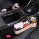 thumbnail image 5 of Organizador universal para el hueco del asiento del coche, con bolsillo lateral para el pasajero, cargador USB doble, portavasos y almacenamiento automático (beige), 5 of 6