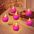 thumbnail image 2 of Luoshdecor Flameless Apple Tea Lights, 6Pcs Battery Operated LED Tealight Candles for Halloween Christmas Party Wedding Decorations 2 in, 2 of 6