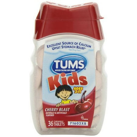 Tums Calcium Tablets for Kids, Cherry Blast, 36 Each