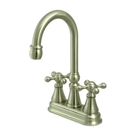 UPC 663370020513 product image for Kingston Brass KS249. KX Governor Centerset Bar Faucet with Metal Cross Handles | upcitemdb.com