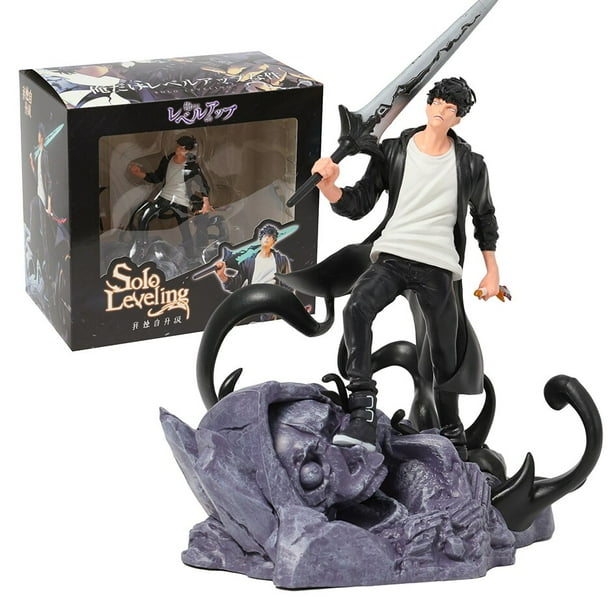 Figura de acción de Sung Jin Woo Only I Level Up Solo Droeling de 18cm, modelo de PVC, colección de mantequilla, regalo de decoración zhangyuxiang unisex