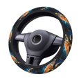thumbnail image 2 of Salouo Colorful Flower Sea Turtle Print Elastic Car Steering Wheel Cover - 15'' Non-Slip Car Wheel Cover Protector - Universal Car Accessory for Diverse Cars, 2 of 6