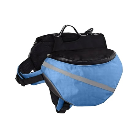Dog Backpack for Hiking Adjustable Dog Harness with Saddlebags Compact & Lightweight for Medium & Large Dogs Zipper Pockets for Outdoor Walking Camping Gear
