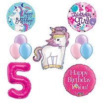 Unicorn 5th Birthday Girl Party Supplies and Balloon Decorations