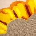 thumbnail image 5 of Fymlhomi Sunflower Area Rug Mat 25" x 25" Yellow Floral Bathroom Rug Soft Plush Flower Doormat Non-Slip Rustic Small Carpet Handmade Floral Door Mat for Kitchen Bathroom Bedroom Living Room Yellow, 5 of 5