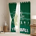 thumbnail image 3 of Feelyou Football Athlete Helmet Black Out Curtains, Green Stripes Abstract Curtains Pack of 2 (42x63 Each), Rugby Sports Theme Bedroom Curtains, Living Room Curtains Decor, 3 of 6