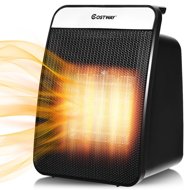 Costway 1500W Portable Electric PTC Space Heater Safety ShutOff Tilt Protection Office