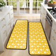 thumbnail image 4 of Kitchen Rugs Sets Of 2,Yellow Lemon Fruit Shapes Orange Pattern Anti Fatigue Kitchen Mat Rugs Non Slip Washable,Decorative Kitchen Floor Mats for Kitchen,Sink,Laundry,17"x47"+17"x47", 4 of 5