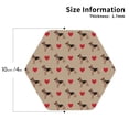 thumbnail image 2 of Sigee German Shepherd Dog for Water-Resistant, Heat-Resistant, Non-Slip Leather Coasters Set, Ideal for Coffee Table, Office, Bar, Home Decor-Hexagon, 2 of 6