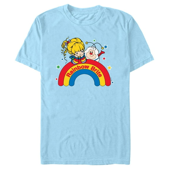Men's Rainbow Brite Wishing on a Rainbow Graphic T-Shirt