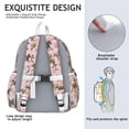 thumbnail image 5 of Dogs with Flowers Backpack for School,Cute School Bag,Schoolbag with Adjustable Shoulder Straps & Padded Back,13.4"x11"x4.7", 5 of 6