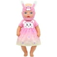 thumbnail image 2 of COSDOLL 14-16 inch Doll Skirts Pink Yellow Gradient Bunny Dresses, 2-piece Sets, 2 of 5