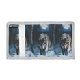 thumbnail image 2 of JIALIOU Nylon Trifold Card Wallet with ID Window Zipper Pocket for Men Women Teen Forest Wolf Moon, 2 of 7