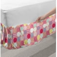 thumbnail image 2 of Geometrical Bed Skirt, Funny Circles Along Stripes Abstract Stars Polka Dots Party Memphis Style Art, Elastic Bedskirt Dust Ruffle Wrap Around for Bedding Decor, 4 Sizes, Multicolor, by Ambesonne, 2 of 2