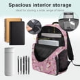 thumbnail image 4 of KUIFORTI Butterfly Bow Girls Backpack Cute Kids School Bag with Front Pockets Large Capacity Backpack for Elementary Primary Middle Back to School Supplies, 4 of 7