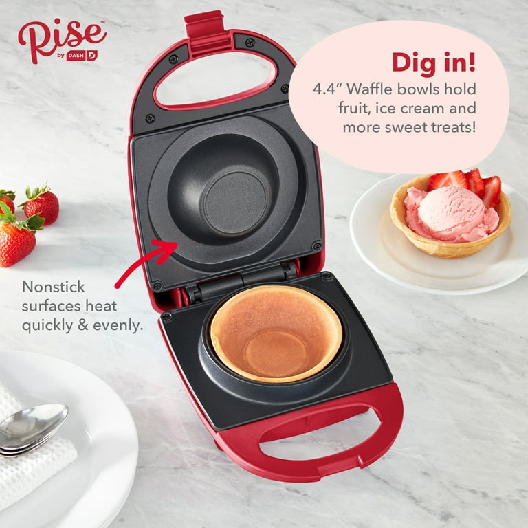 Rise by Dash RWBM001GBRR08 Waffle Bowl Maker, Red