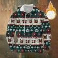 thumbnail image 2 of Mens Sweatshirt,Casual Fashion Round Neck Pockets Print Drawstring Cap Pullover Long Sleeve Hooded Top,Caps for Men, 2 of 6
