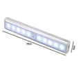 thumbnail image 5 of luces portátiles para armario, inalámbricas, 10 LED, sensor de movimiento, batería recargable incorporada, magnéticas, pequeñas y seguras, para debajo del gabinete, 5 of 5